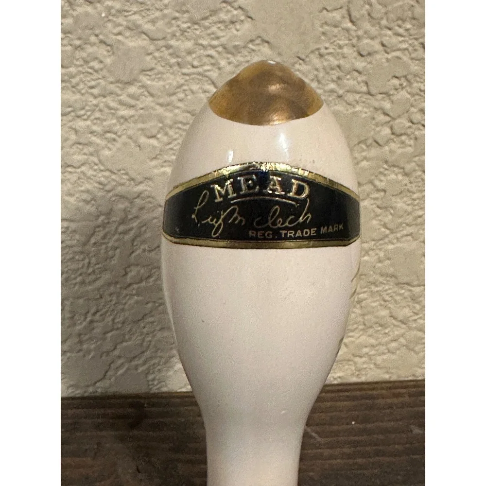 Vtg Mead Ye Olde Pub Handle Ceramic Beer Tap Fox Hunt Equestrian Scene 6in